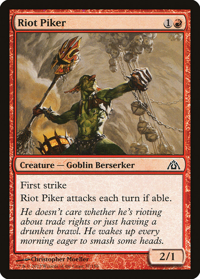 Riot Piker [Dragon's Maze] | Card Citadel