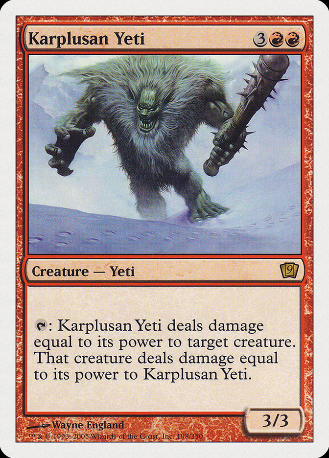 Karplusan Yeti [Ninth Edition] | Card Citadel