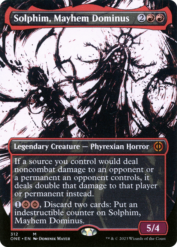 Solphim, Mayhem Dominus (Borderless Ichor) [Phyrexia: All Will Be One] | Card Citadel