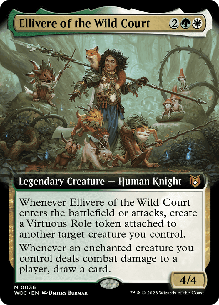 Ellivere of the Wild Court (Extended Art) [Wilds of Eldraine Commander] | Card Citadel