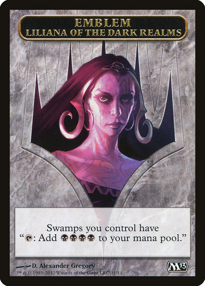 Liliana of the Dark Realms Emblem [Magic 2013 Tokens] | Card Citadel