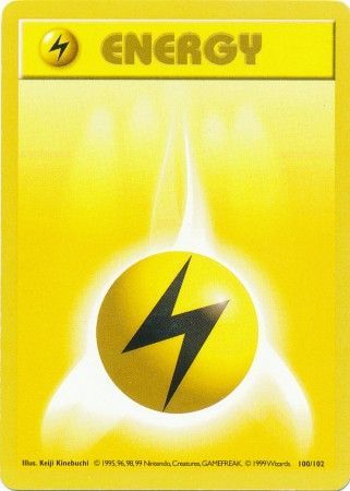 Lightning Energy (100/102) [Base Set Shadowless Unlimited] | Card Citadel