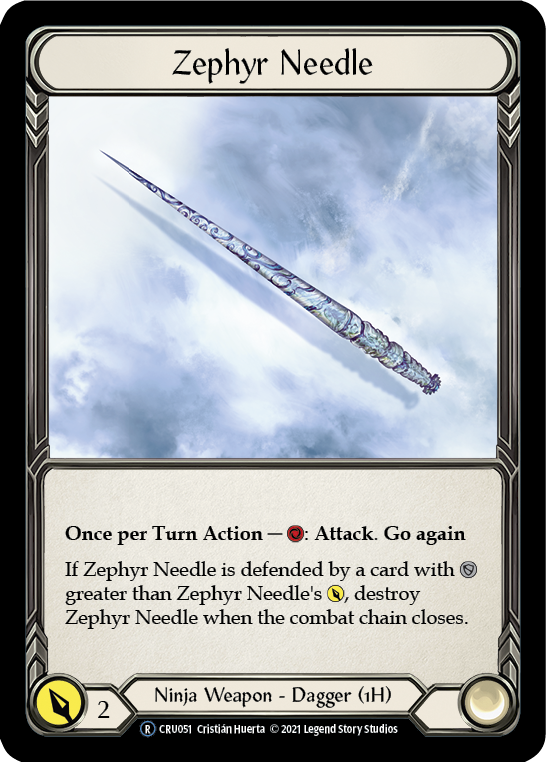 Zephyr Needle (Rainbow Foil) [CRU051-RF] Unlimited Rainbow Foil | Card Citadel