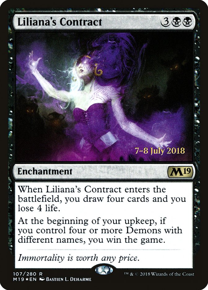 Liliana's Contract [Core Set 2019 Promos] | Card Citadel