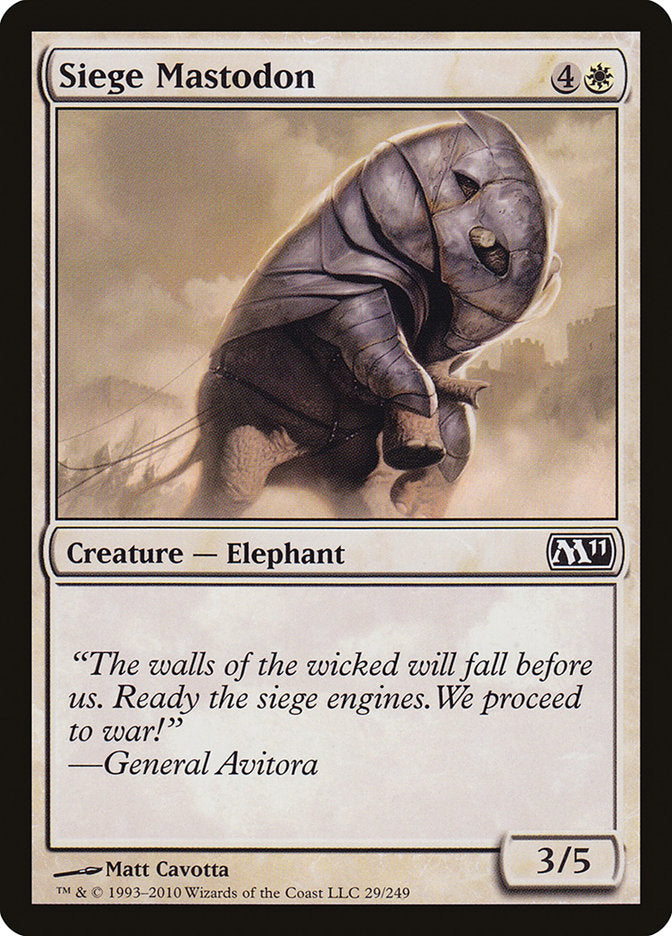 Siege Mastodon [Magic 2011] | Card Citadel