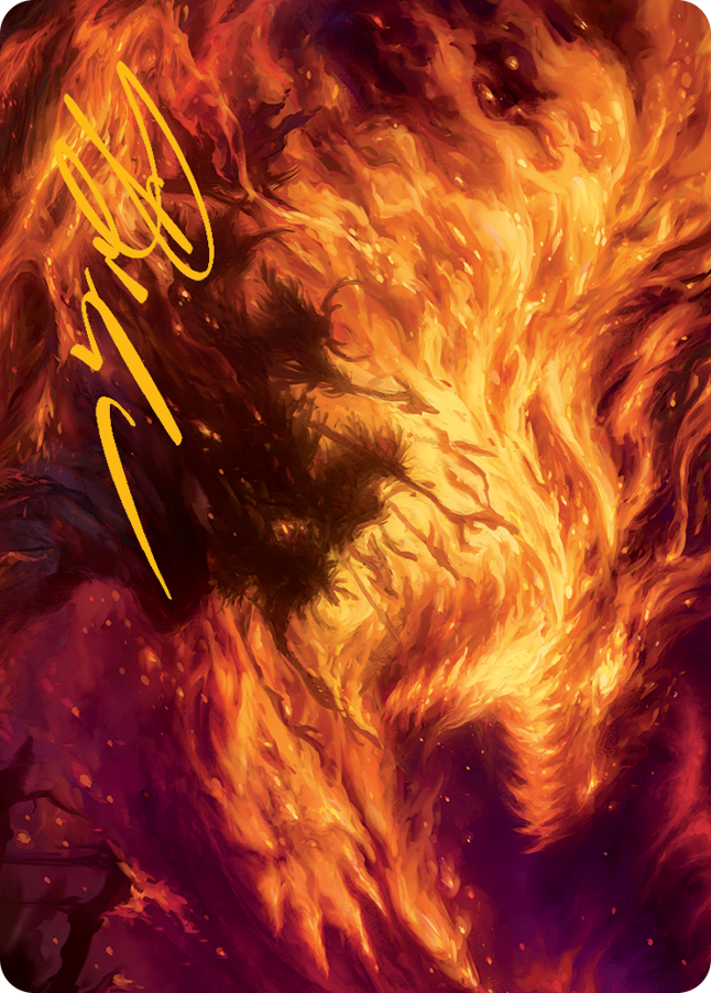 Stoke the Flames Art Card (Gold-Stamped Signature) [March of the Machine Art Series] | Card Citadel