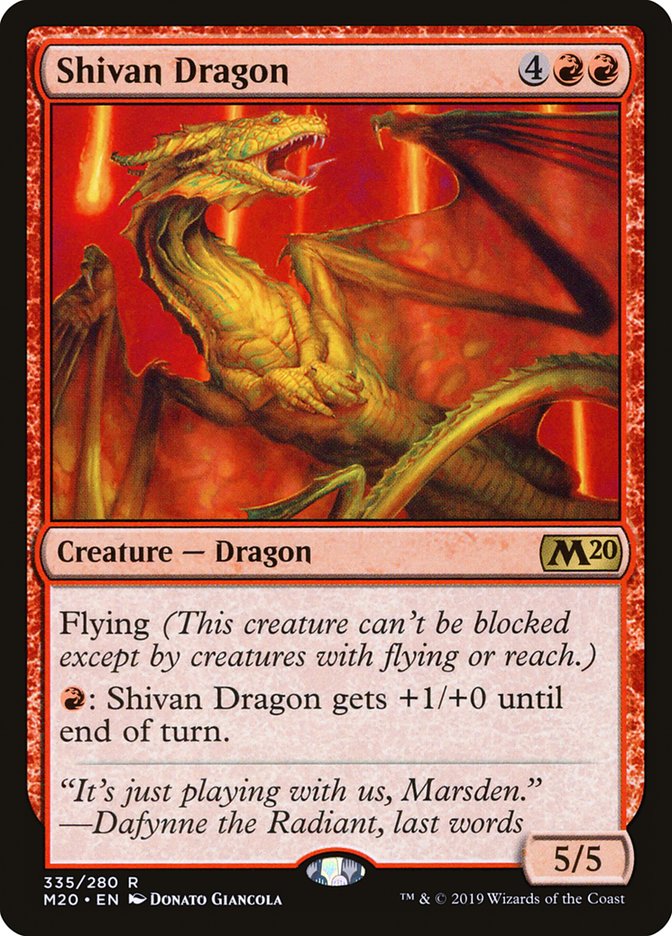 Shivan Dragon [Core Set 2020] | Card Citadel