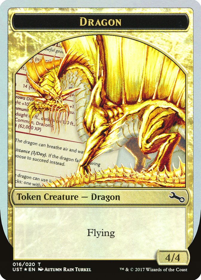 Gold Dragon Token [Unstable Tokens] | Card Citadel