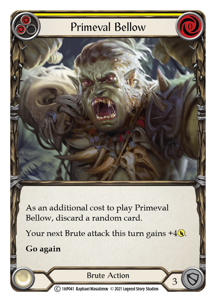 Primeval Bellow (Yellow) [1HP041] | Card Citadel