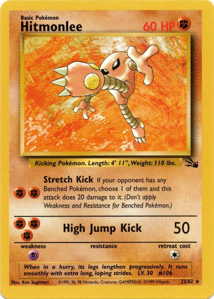 Hitmonlee (22/62) [Fossil Unlimited] | Card Citadel