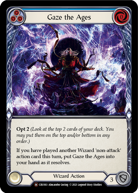 Gaze the Ages (Rainbow Foil) [CRU163-RF] Unlimited Rainbow Foil | Card Citadel