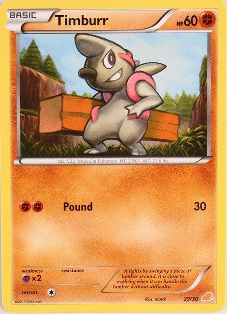 Timburr (29/30) [Black & White: Trainer Kit - Excadrill] | Card Citadel