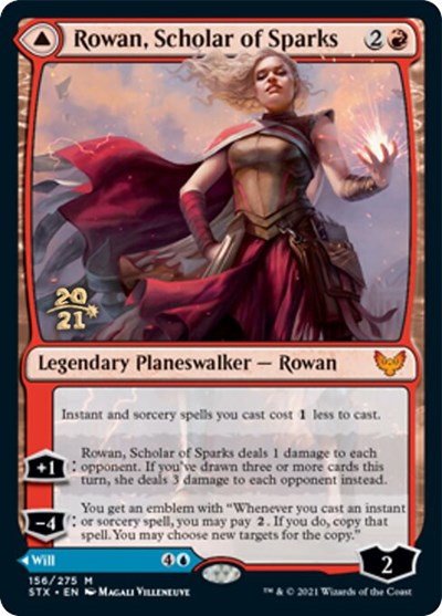 Rowan, Scholar of Sparks // Will, Scholar of Frost [Strixhaven: School of Mages Prerelease Promos] | Card Citadel