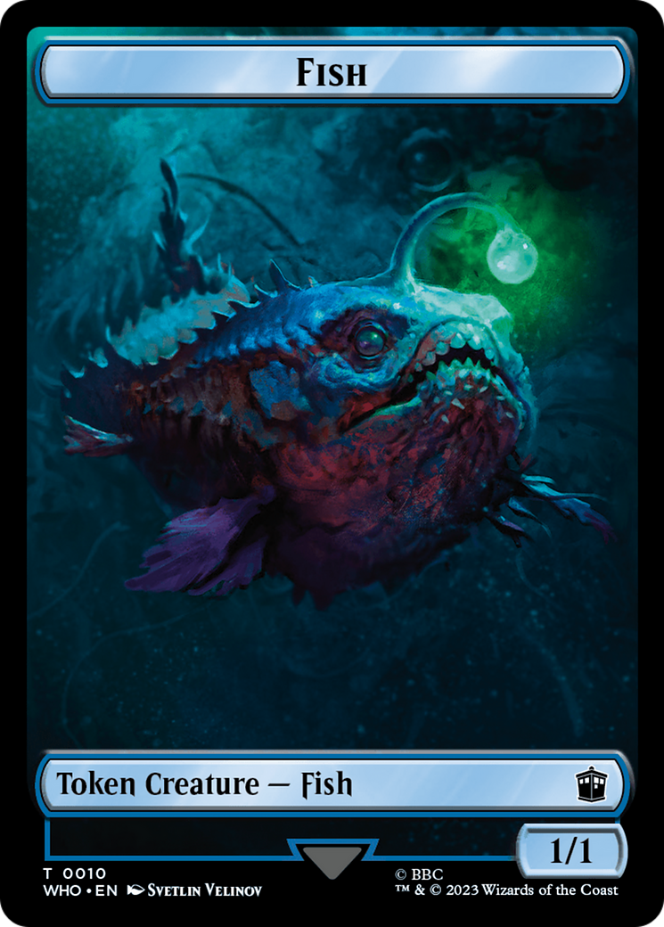 Fish // Beast Double-Sided Token [Doctor Who Tokens] | Card Citadel