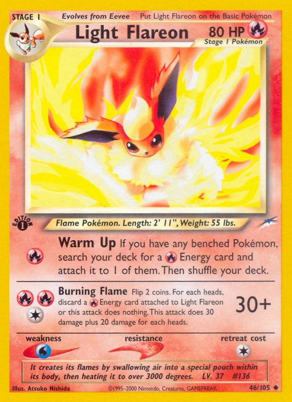 Light Flareon (46/105) [Neo Destiny 1st Edition] | Card Citadel