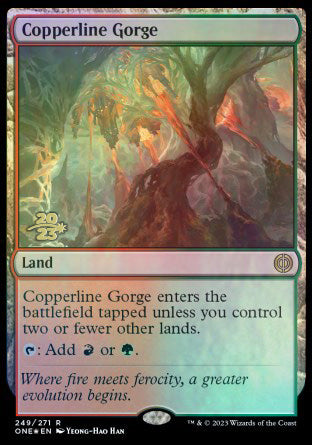 Copperline Gorge [Phyrexia: All Will Be One Prerelease Promos] | Card Citadel