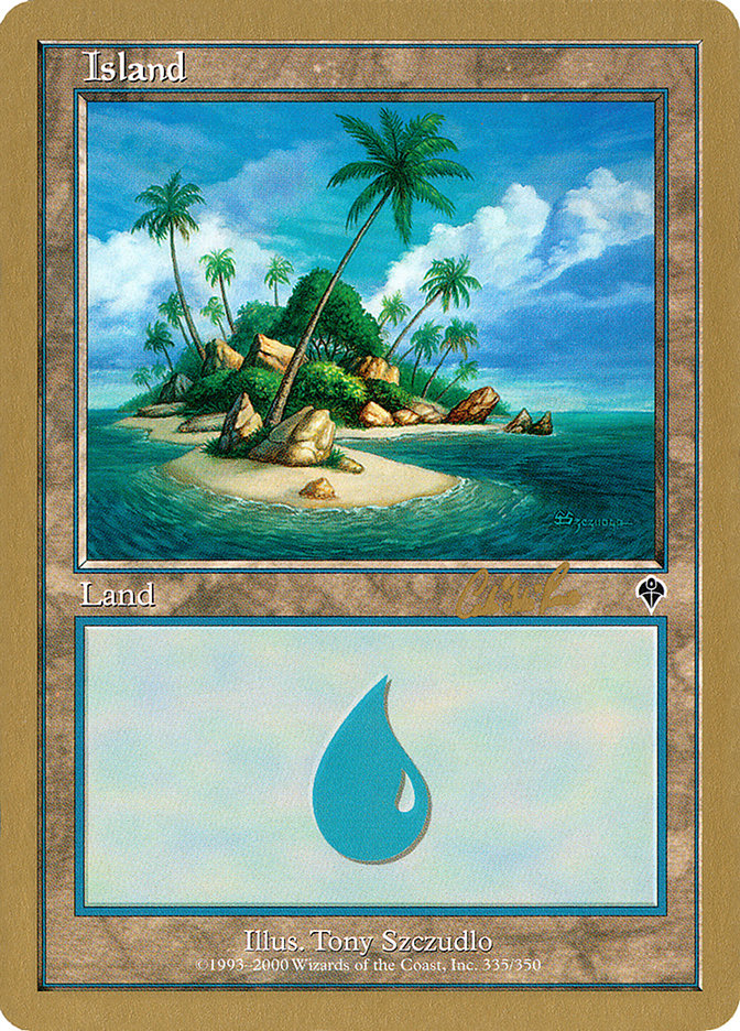 Island (cr335a) (Carlos Romao) [World Championship Decks 2002] | Card Citadel