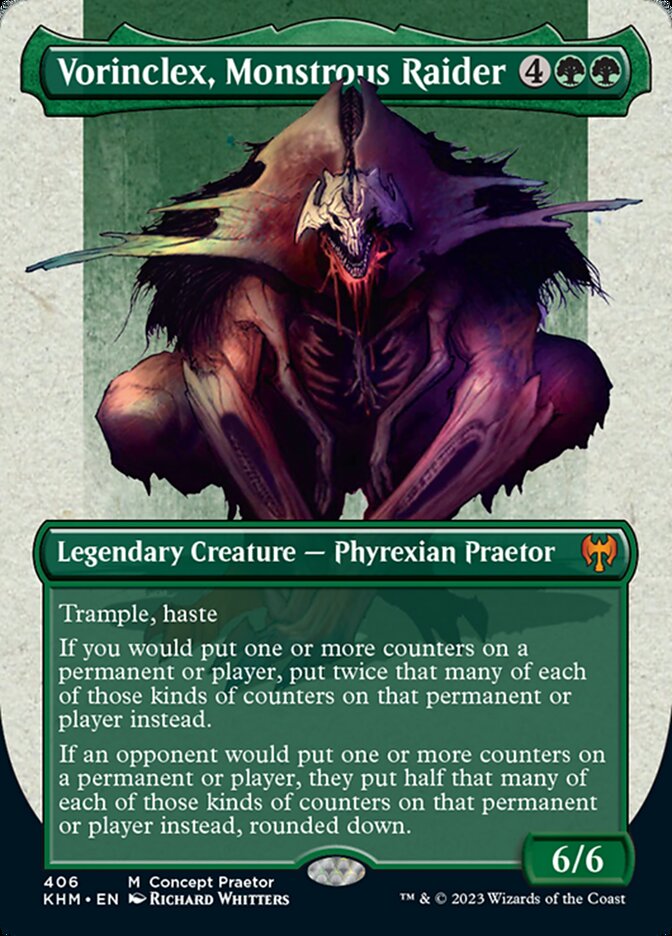 Vorinclex, Monstrous Raider (Borderless Concept Praetors) [Phyrexia: All Will Be One] | Card Citadel