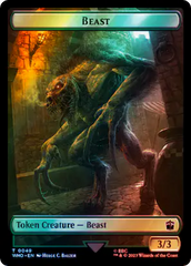 Copy // Beast Double-Sided Token (Surge Foil) [Doctor Who Tokens] | Card Citadel