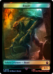 Soldier // Beast Double-Sided Token (Surge Foil) [Doctor Who Tokens] | Card Citadel