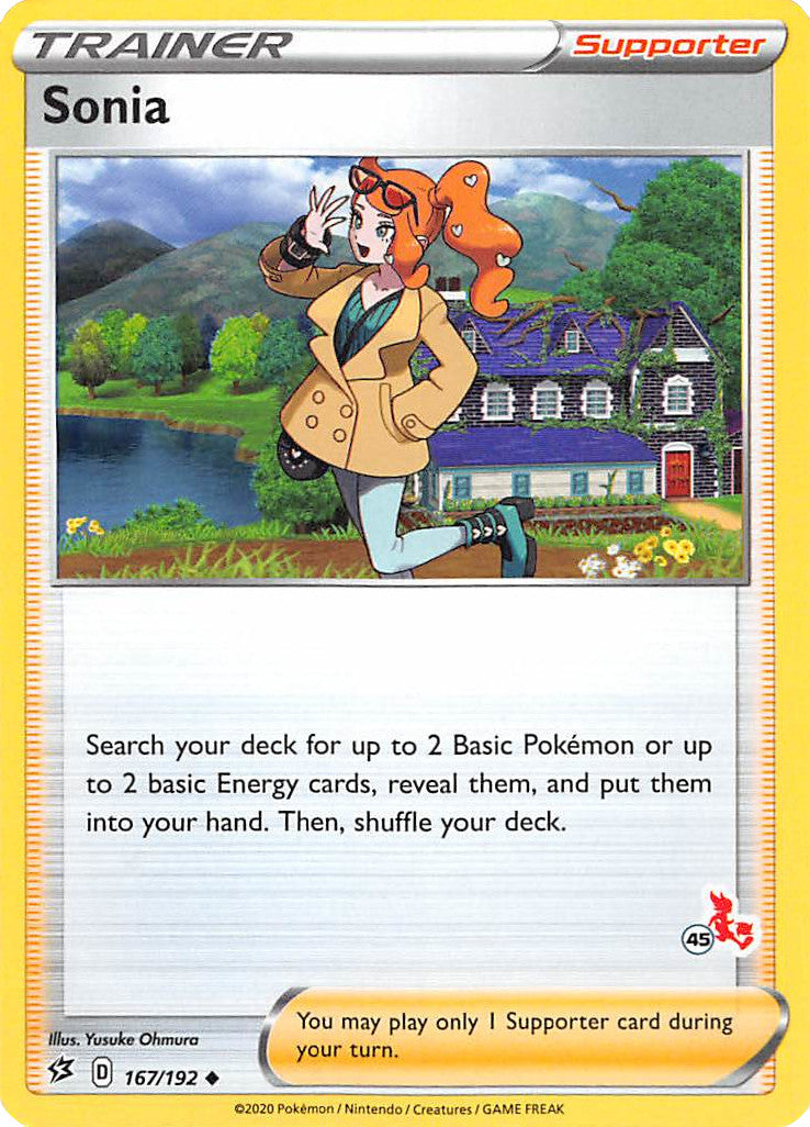 Sonia (167/192) (Cinderace Stamp #45) [Battle Academy 2022] | Card Citadel