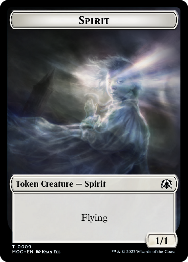 Spirit (9) // Spirit (13) Double-Sided Token [March of the Machine Commander Tokens] | Card Citadel