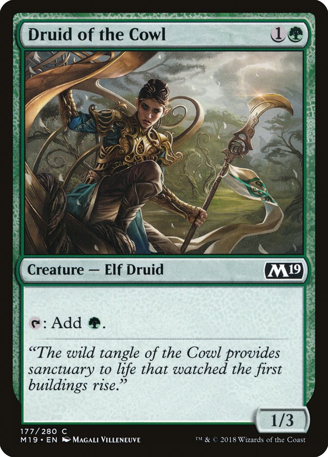 Druid of the Cowl [Core Set 2019] | Card Citadel