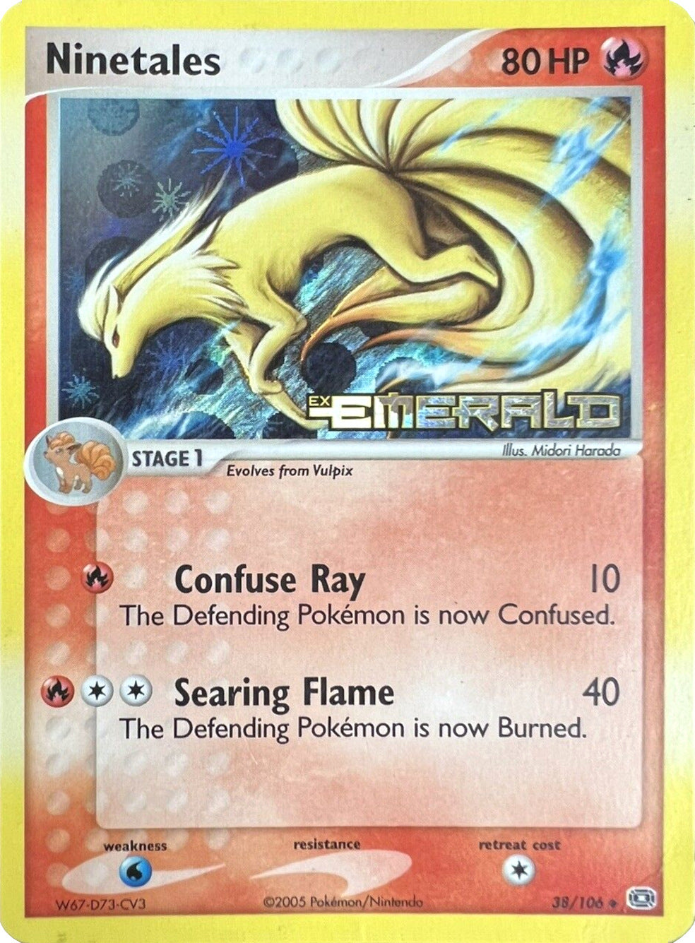 Ninetales (38/106) (Stamped) [EX: Emerald] | Card Citadel