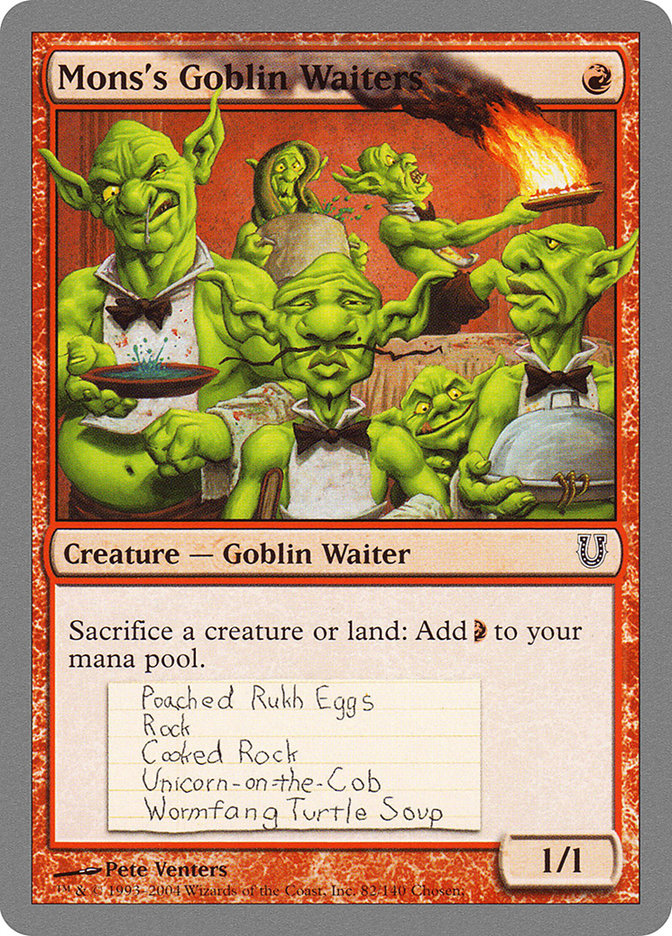 Mons's Goblin Waiters [Unhinged] | Card Citadel