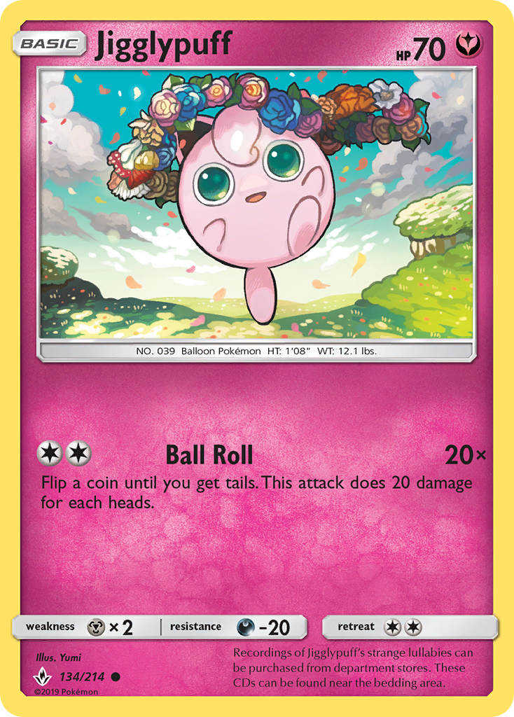 Jigglypuff (134/214) [Sun & Moon: Unbroken Bonds] | Card Citadel