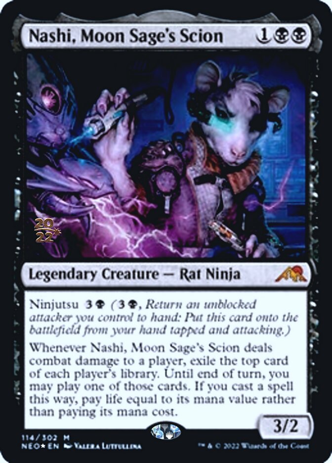 Nashi, Moon Sage's Scion [Kamigawa: Neon Dynasty Prerelease Promos] | Card Citadel