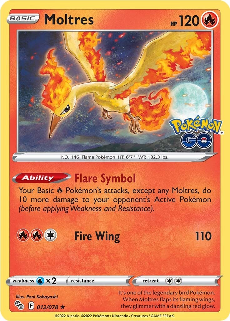 Moltres (012/078) [Pokémon GO] | Card Citadel