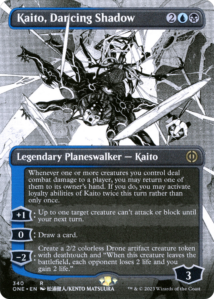 Kaito, Dancing Shadow (Borderless Manga) [Phyrexia: All Will Be One] | Card Citadel
