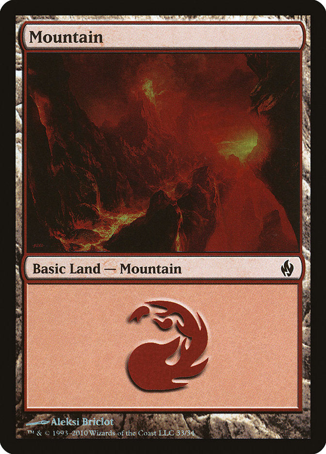 Mountain (33) [Premium Deck Series: Fire and Lightning] | Card Citadel