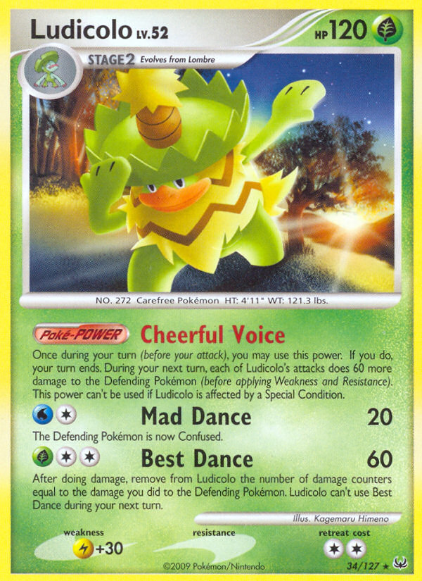 Ludicolo (34/127) [Platinum: Base Set] | Card Citadel