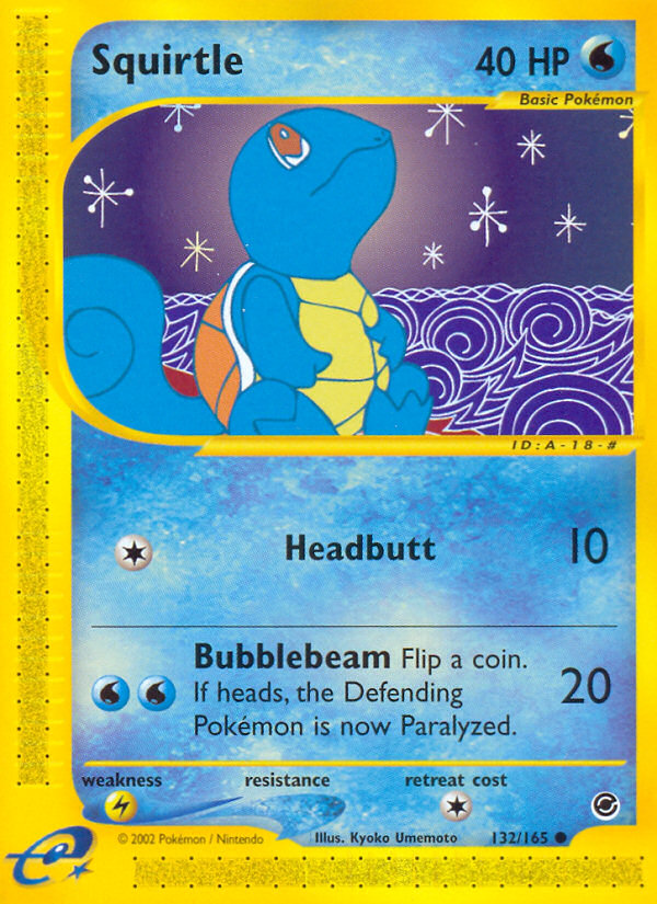 Squirtle (132/165) [Expedition: Base Set] | Card Citadel