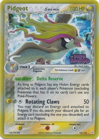 Pidgeot (14/110) (Delta Species) (Stamped) [EX: Holon Phantoms] | Card Citadel