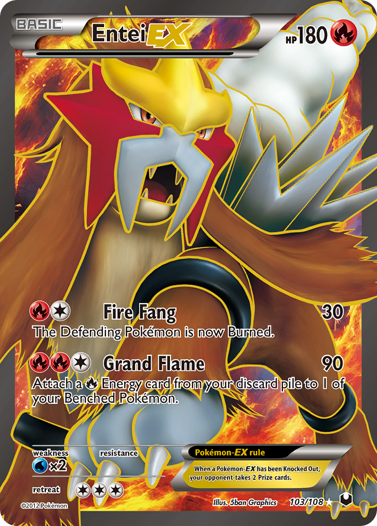 Entei EX (103/108) [Black & White: Dark Explorers] | Card Citadel