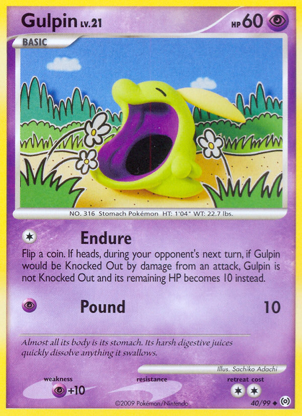 Gulpin (40/99) [Platinum: Arceus] | Card Citadel