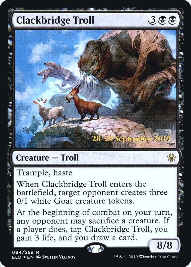 Clackbridge Troll  [Throne of Eldraine Prerelease Promos] | Card Citadel