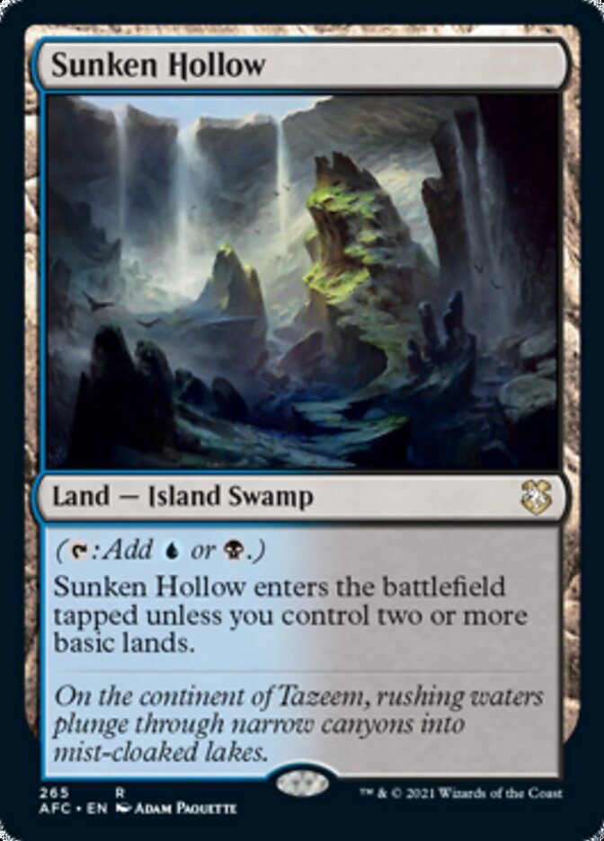 Sunken Hollow [Dungeons & Dragons: Adventures in the Forgotten Realms Commander] | Card Citadel