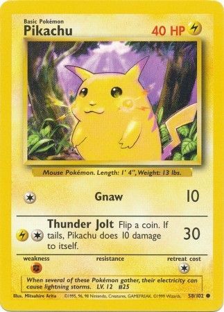 Pikachu (58/102) [Base Set Unlimited] | Card Citadel