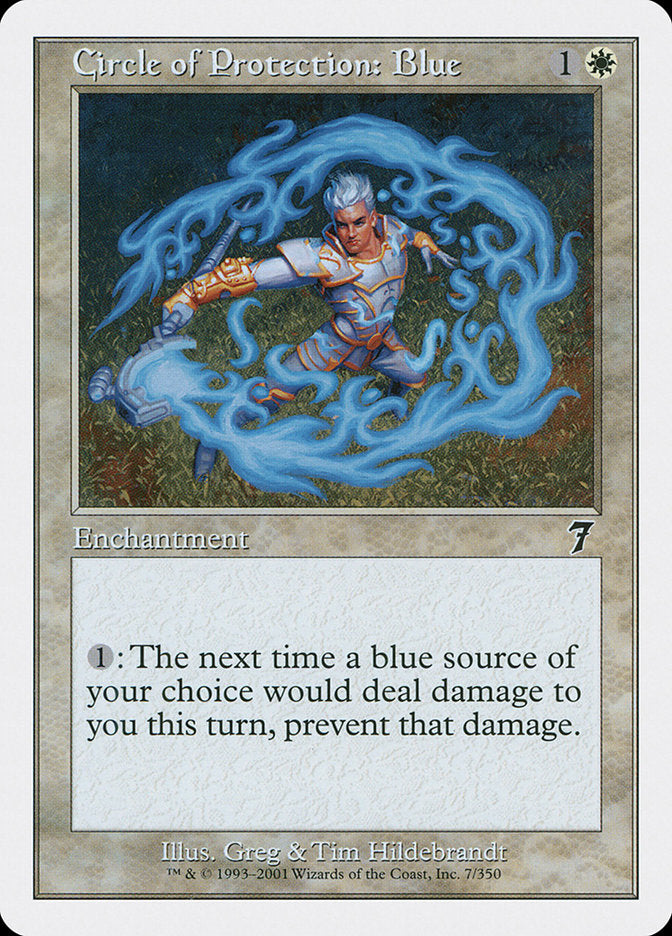 Circle of Protection: Blue [Seventh Edition] | Card Citadel