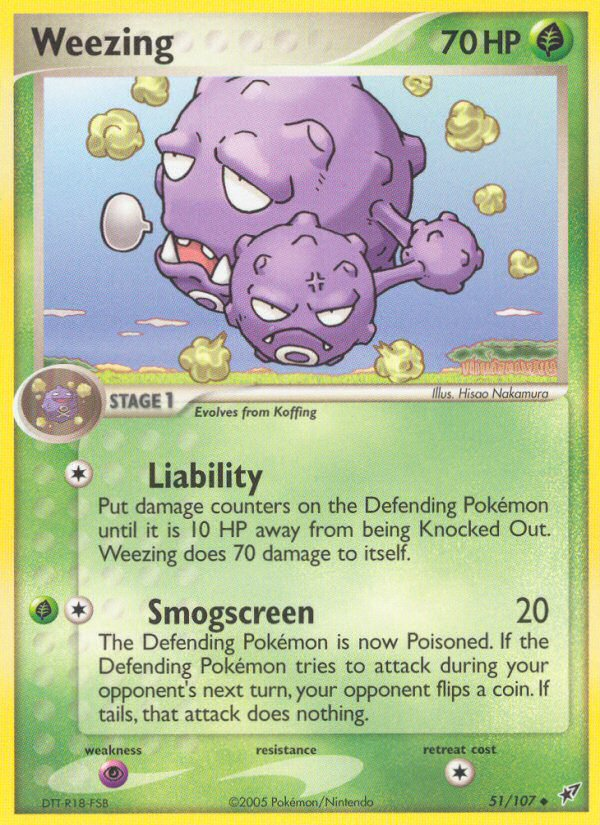 Weezing (51/107) [EX: Deoxys] | Card Citadel