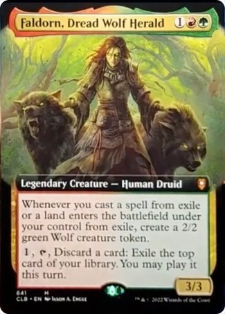 Faldorn, Dread Wolf Herald (Extended Art) [Commander Legends: Battle for Baldur's Gate] | Card Citadel