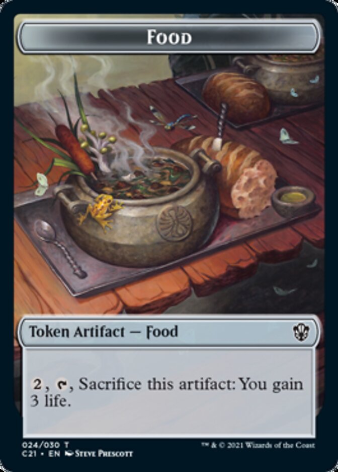Food // Saproling Token [Commander 2021 Tokens] | Card Citadel
