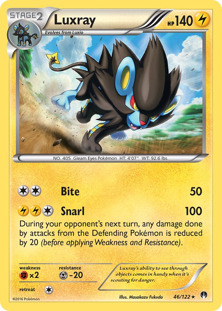 Luxray (46/122) (Cracked Ice Holo) [XY: BREAKpoint] | Card Citadel