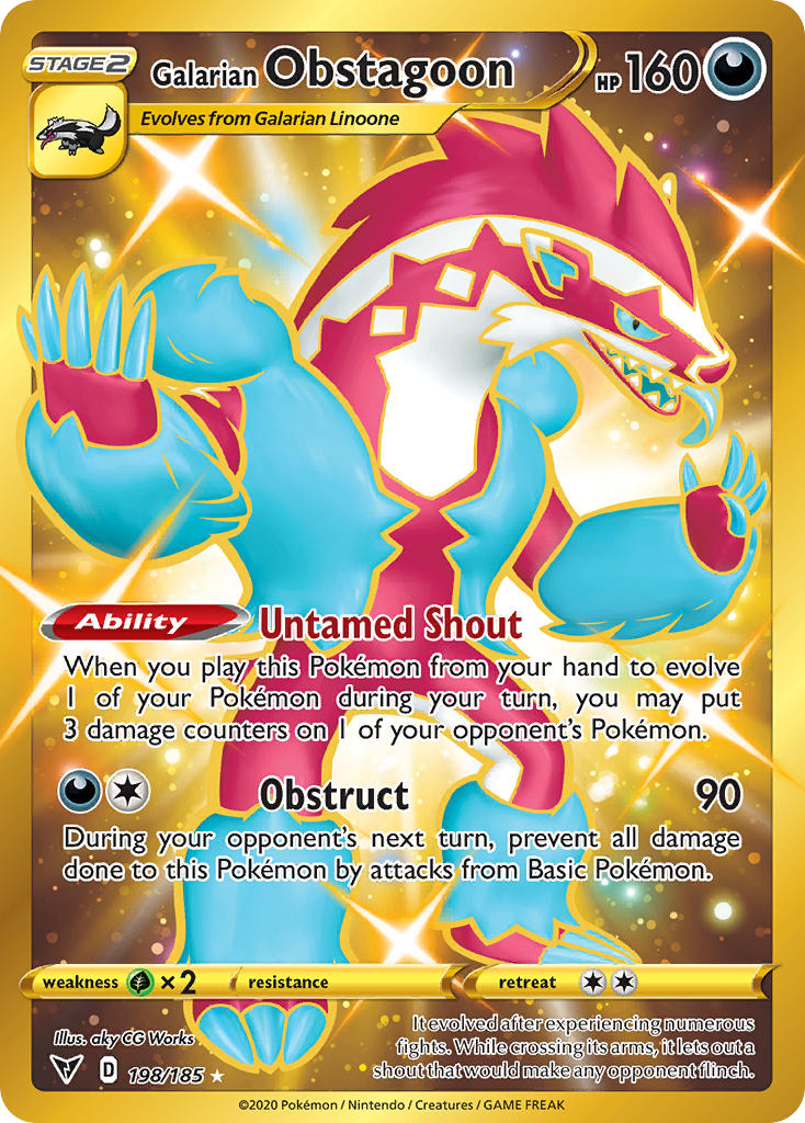 Galarian Obstagoon (198/185) [Sword & Shield: Vivid Voltage] | Card Citadel