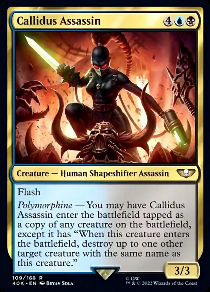 Callidus Assassin (Surge Foil) [Universes Beyond: Warhammer 40,000] | Card Citadel