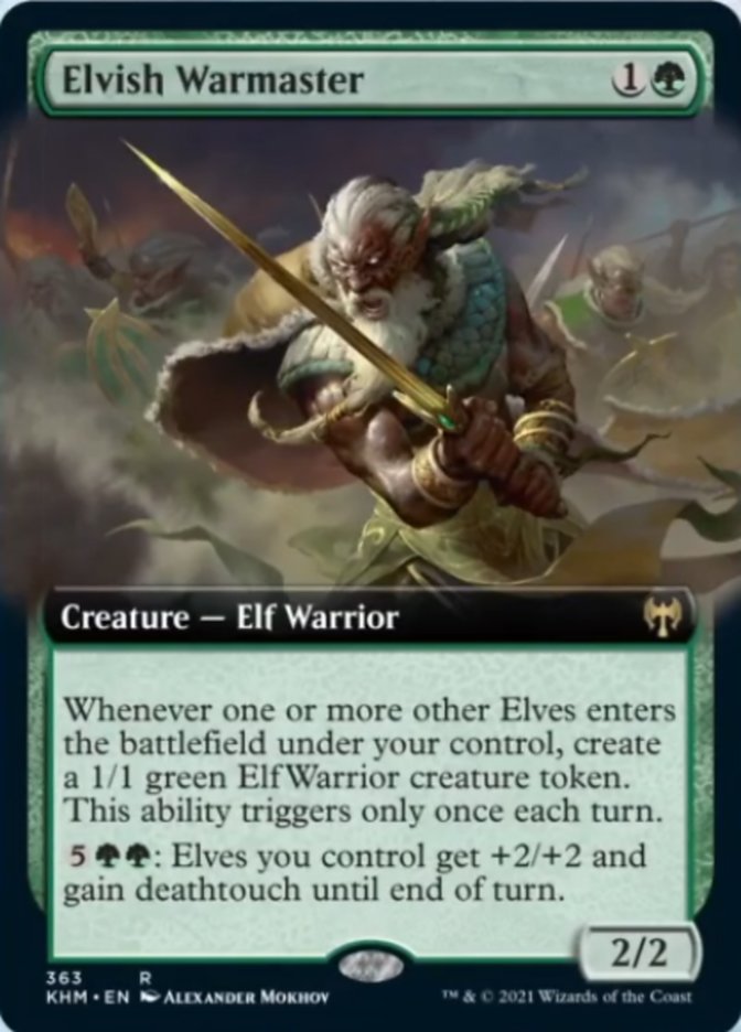 Elvish Warmaster (Extended Art) [Kaldheim] | Card Citadel